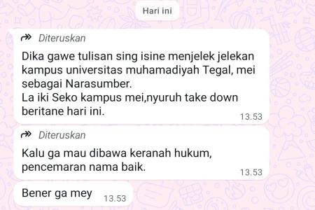 Diduga Diintimidasi oleh Pihak