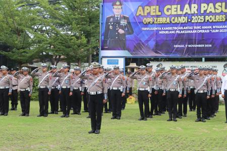 Kapolres Demak Pimpin Apel Gelar Pasuk
